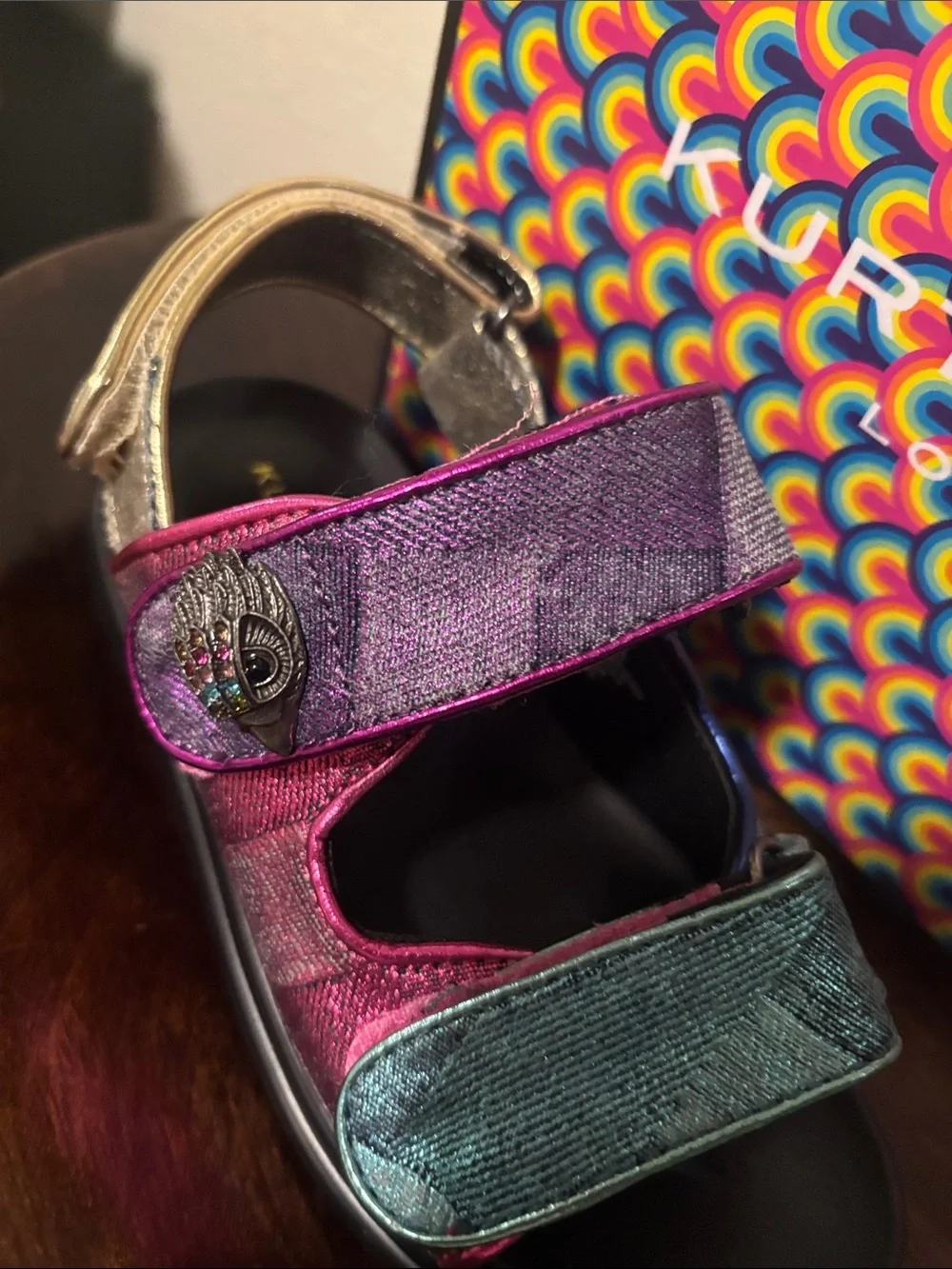 Kids Multicolor Metallic Sandals - Kurt Geiger